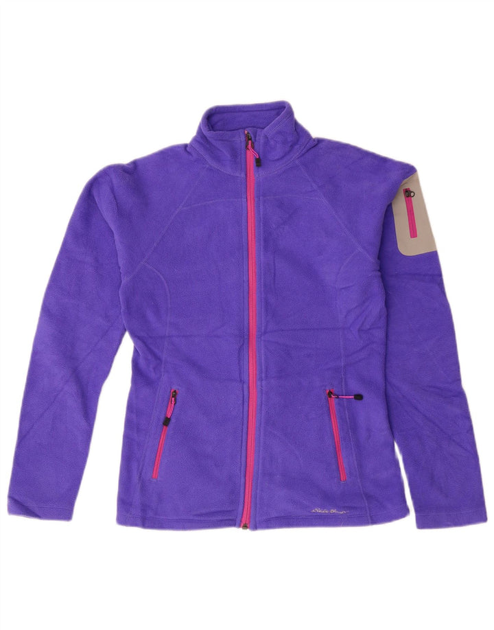 EDDIE BAUER Fleecejakke til kvinder UK 6 XS Lilla Colourblock Polyester