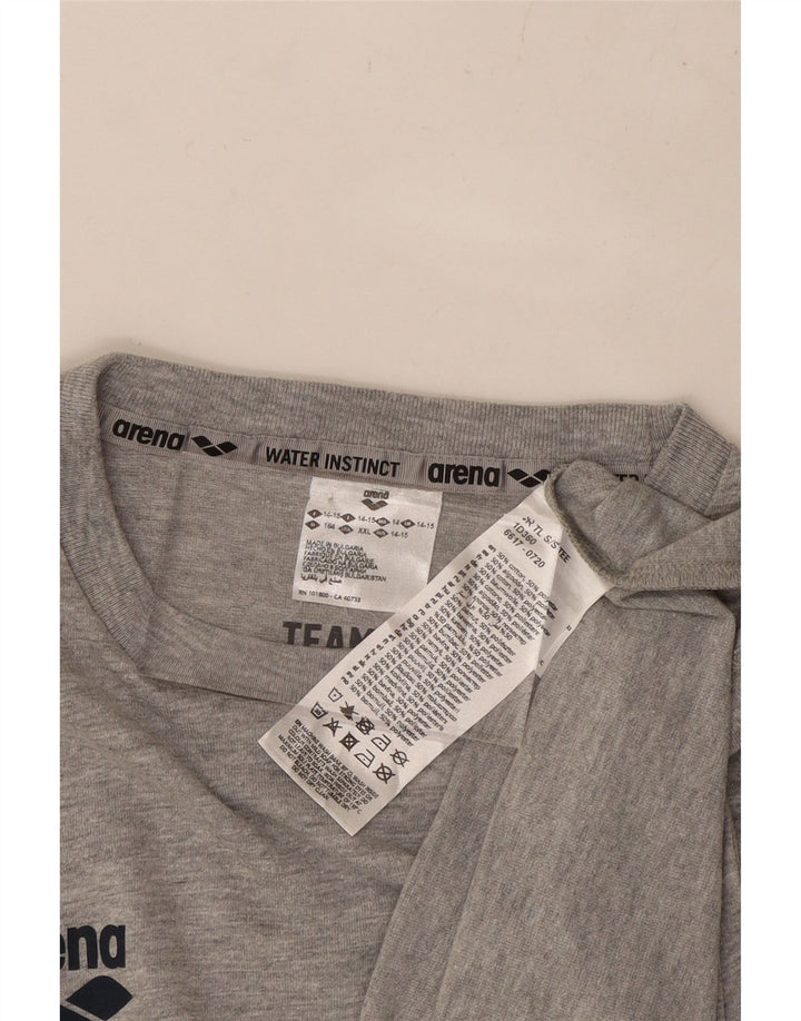 ARENA T-shirt til drenge 14-15 år Grå bomuld