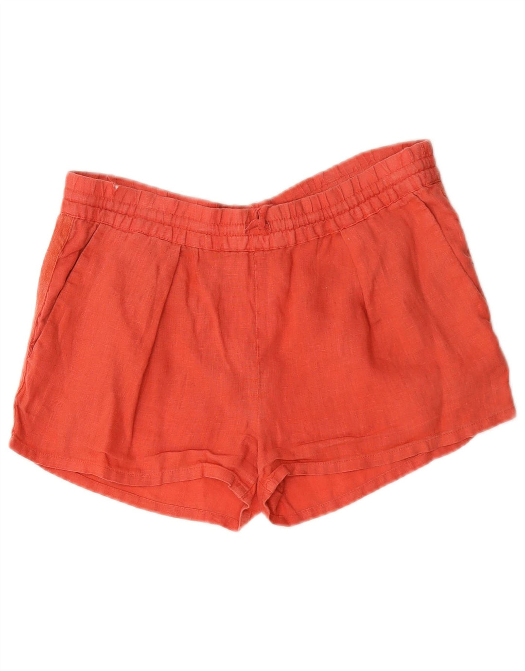 Zara Casual Shorts til kvinder Small W32 Rødt hør