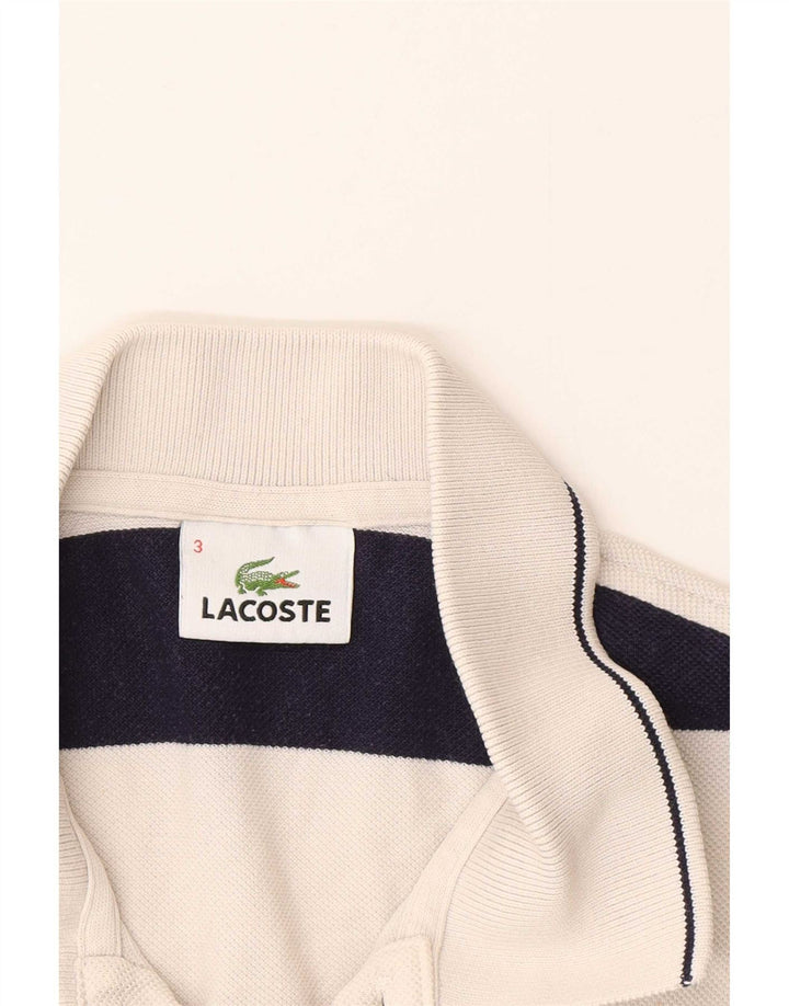 Lacoste herre polo skjorte str. 3 Lille hvid stribet