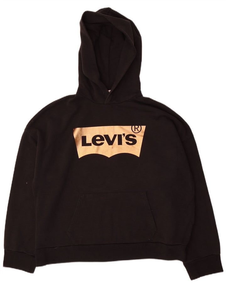 Levi's Grafisk hættetrøje til mænd, lille sort bomuld