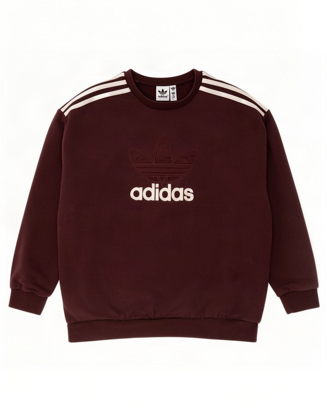 Adidas Dame Grafisk Oversized Sweatshirt Jumper UK 12/14 Medium Brun