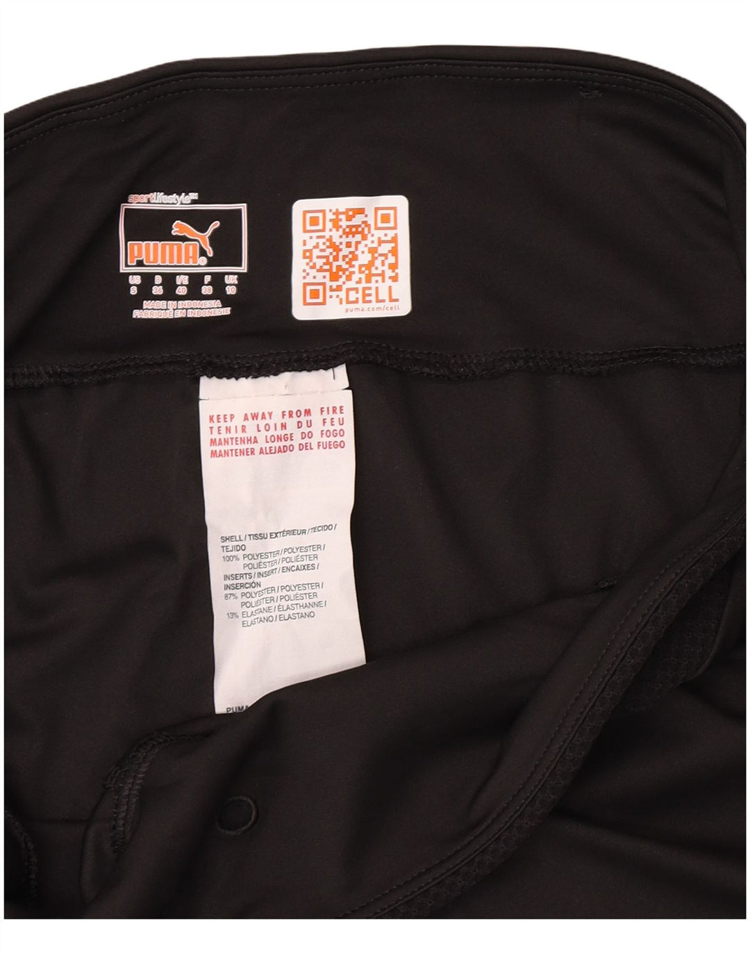 Puma Bermuda sportsshorts til kvinder UK 10 Small Black Polyester