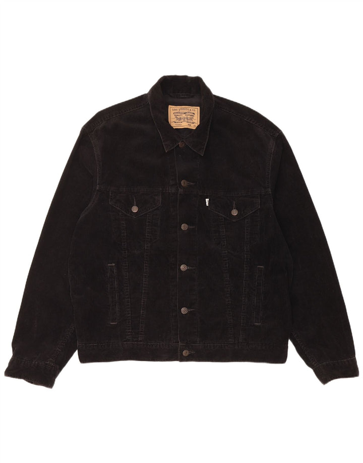 Levi's Herre fløjlsjakke UK 42 XL Sort bomuld