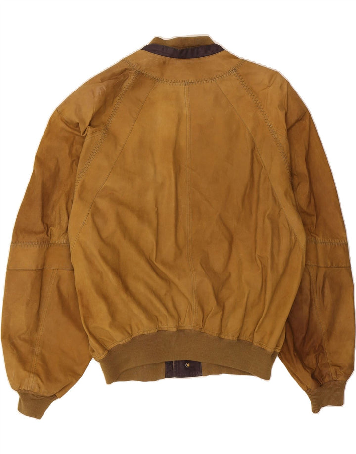 GIMO'S Mens Leather Jacket UK 42 XL Brown Leather Vintage Gimo's and Second-Hand Gimo's from Messina Hembry 