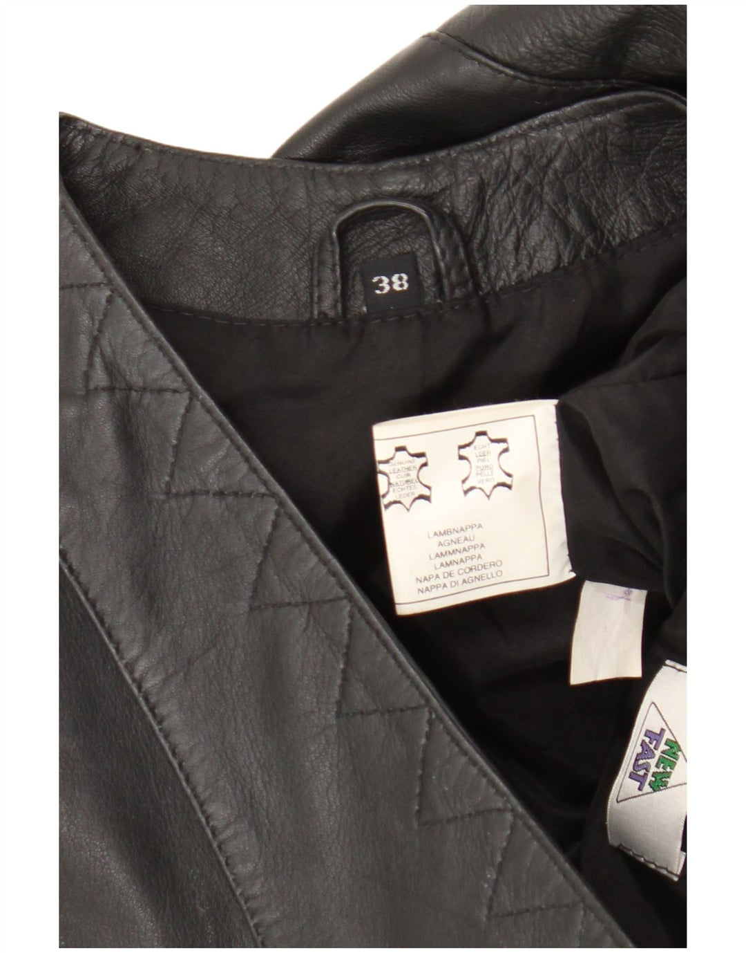 Ny Hurtig dame læder Gilet EU 38 medium sort læder