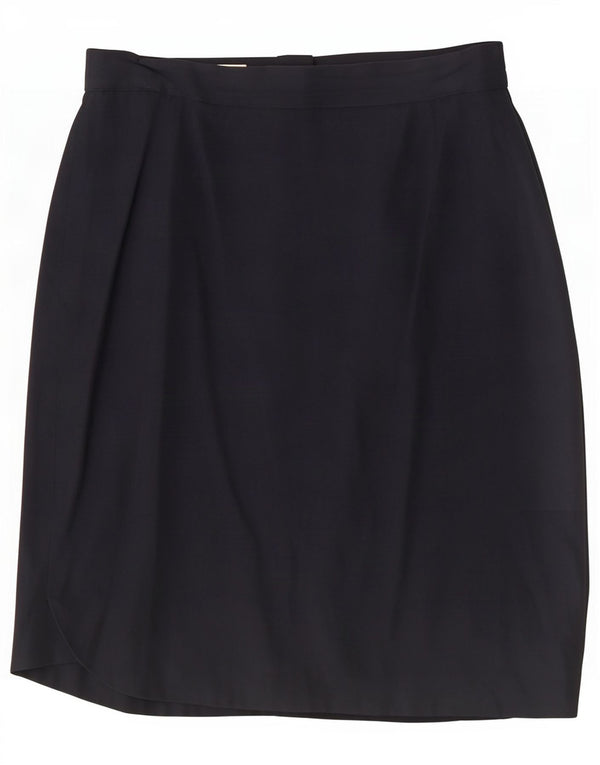 Emporio Armani Dame Pencil Skirt IT 46 Large W32 Navy Blue Viscose