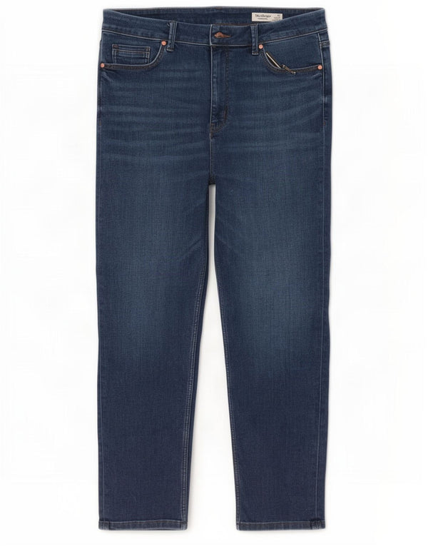 Marks & Spencer Womens The Harper Crop Slim Jeans UK 16 Large W34 L25 Blue