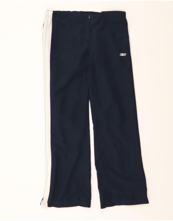 REEBOK Womens Tracksuit Trousers UK 12 Medium  Navy Blue Polyester Vintage Reebok and Second-Hand Reebok from Messina Hembry 