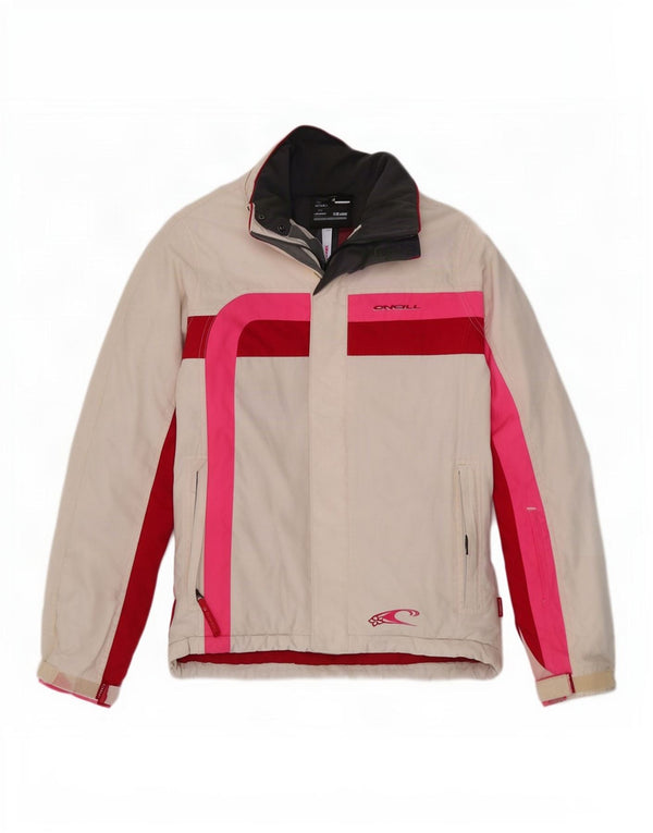 O'Neill Dame Windbreaker Jacket UK 10 Small White Colourblock Polyester