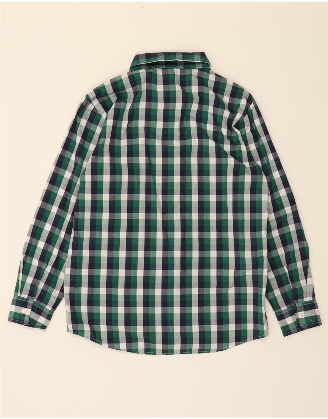 IZOD Boys Shirt 14-15 Years Large  Green Check Cotton Vintage Izod and Second-Hand Izod from Messina Hembry 