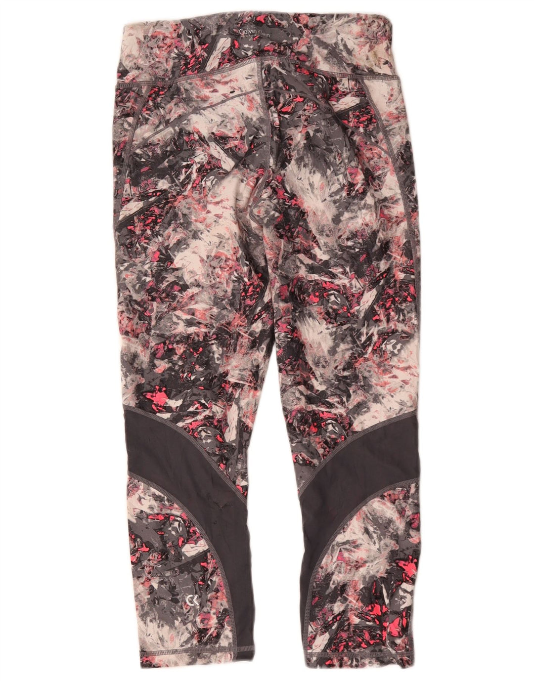 Calvin Klein Womens Abstrakt Mønster Leggings UK 8 Small Multicolored