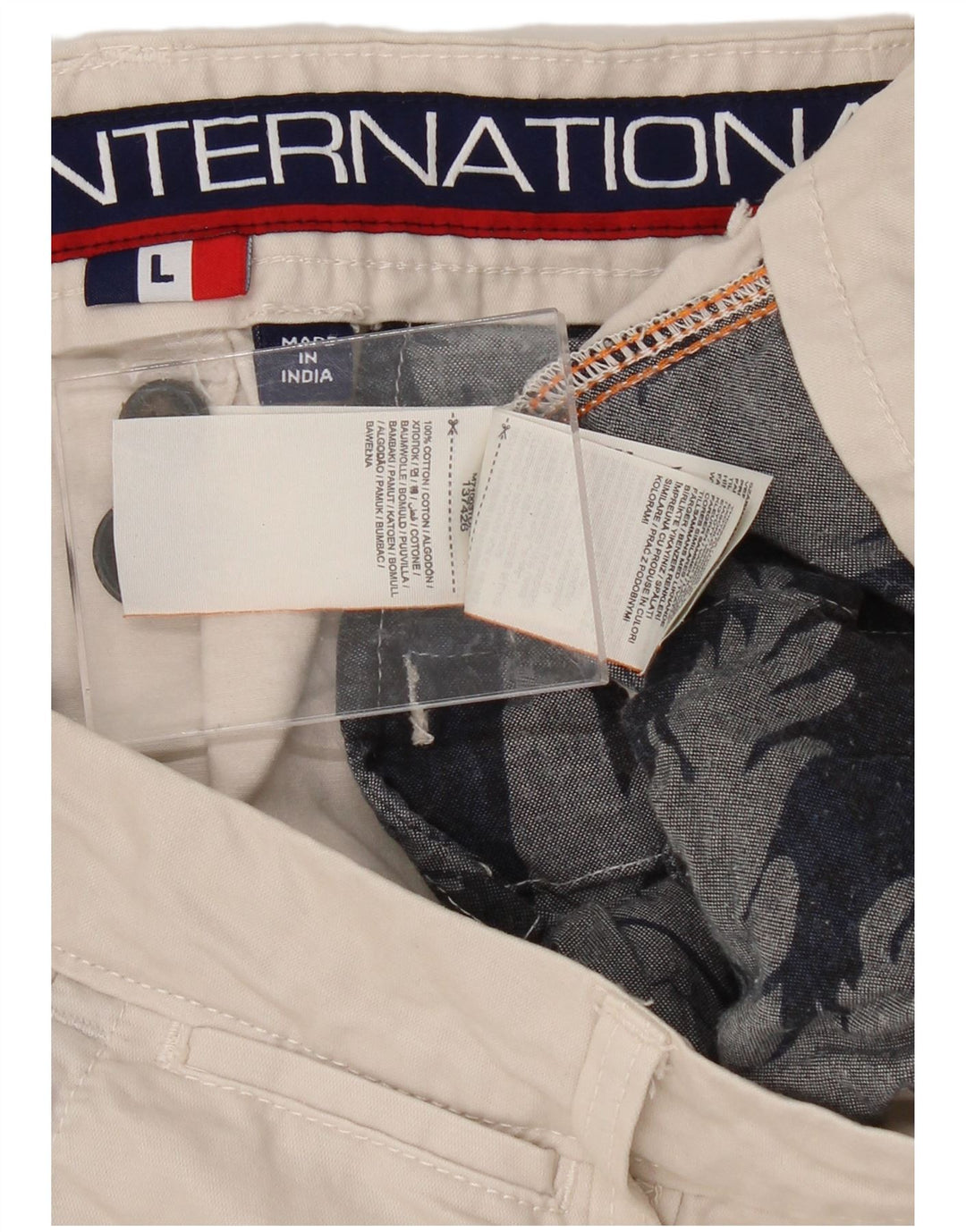 SUPERDRY Mens Chino Shorts Large W34 Off White Cotton