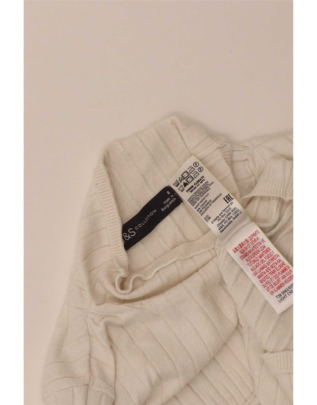 Marks & Spencer Dame Crop Roll Neck Jumper Sweater UK 8 Small Grey