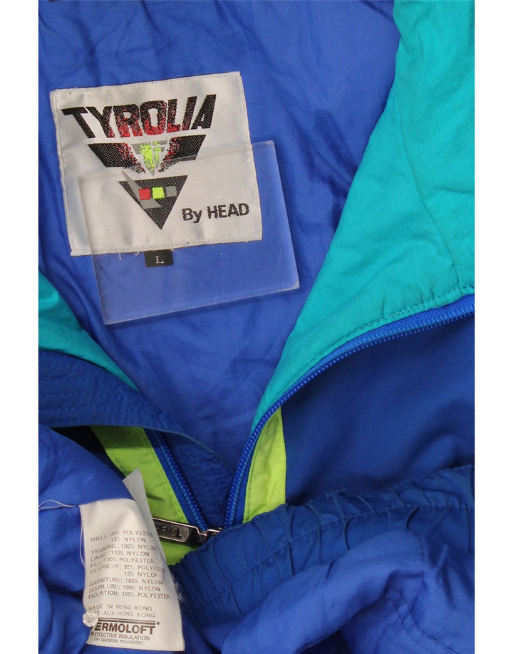 Tyrolia Herre Pullover Skijakke UK 40 Large Blue Colourblock Polyester