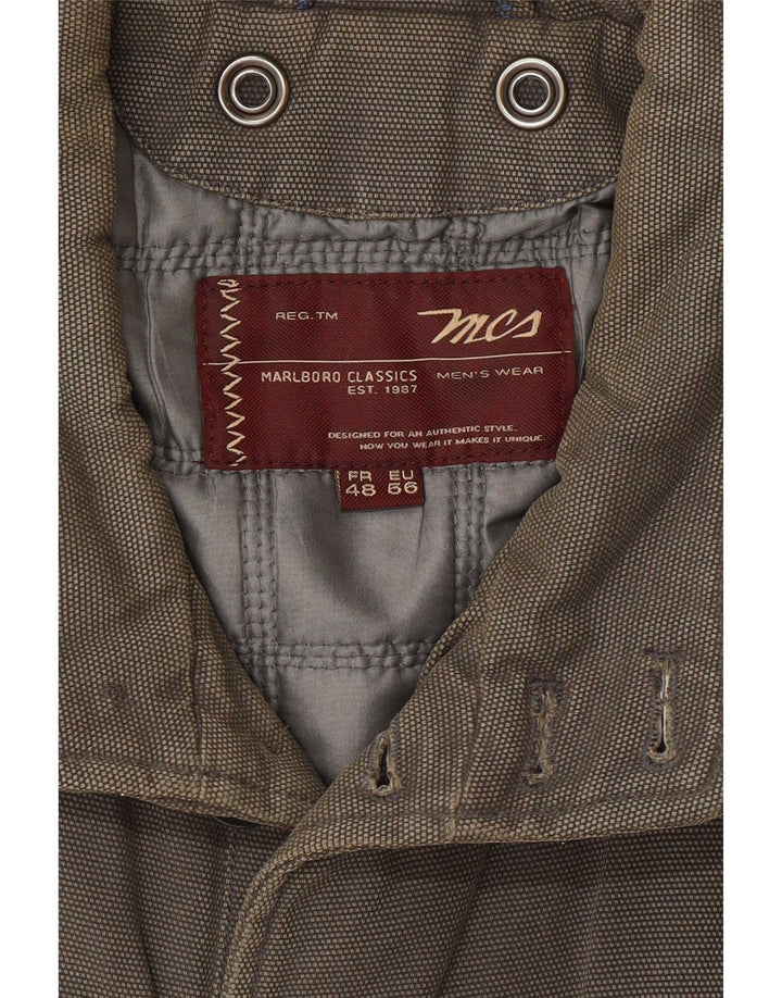 Marlboro Classics Herre Utility Jacket EU 56 3XL Grå Bomuld