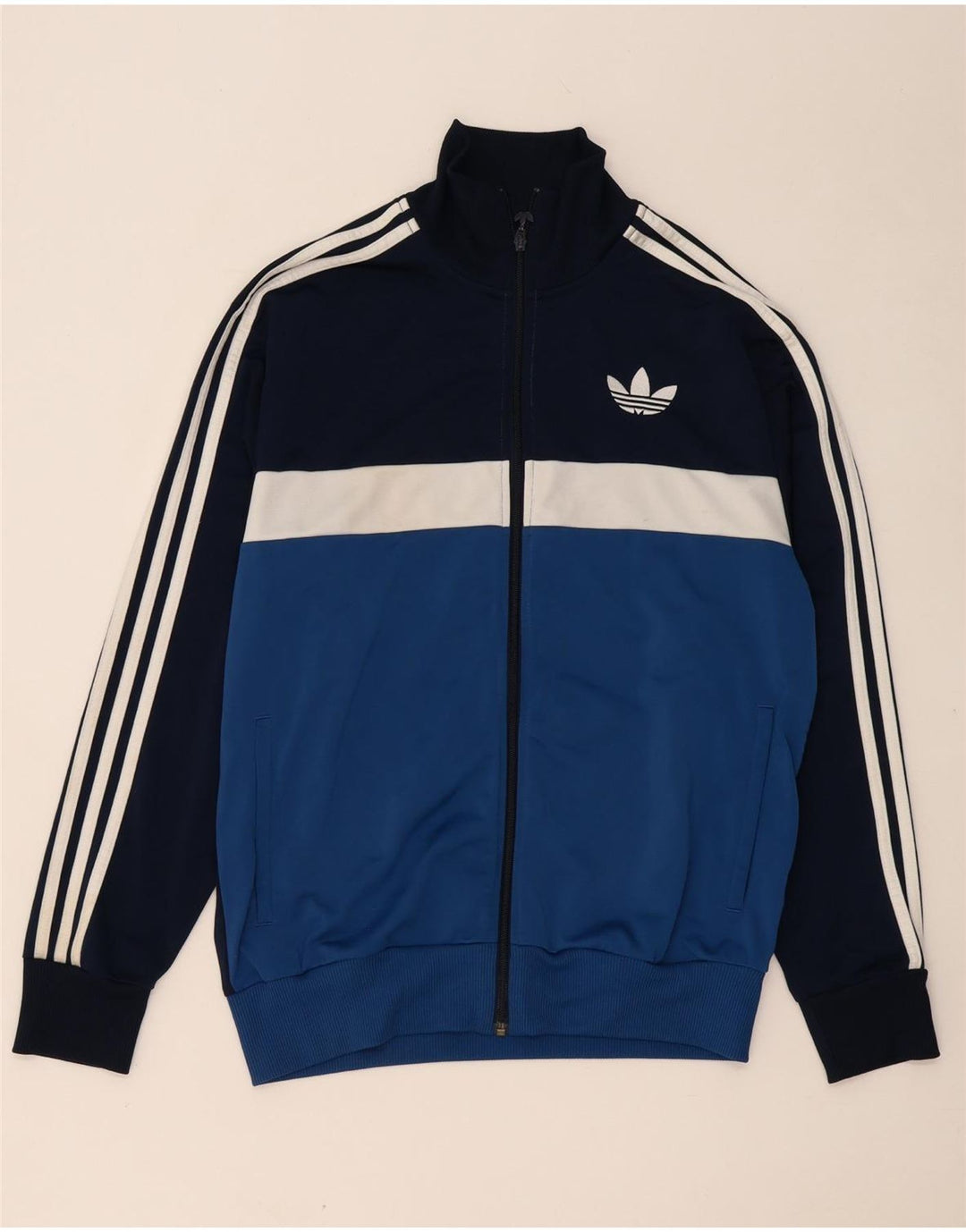 ADIDAS Træningsdragt til mænd Topjakke Medium Marineblå Colourblock Polyester