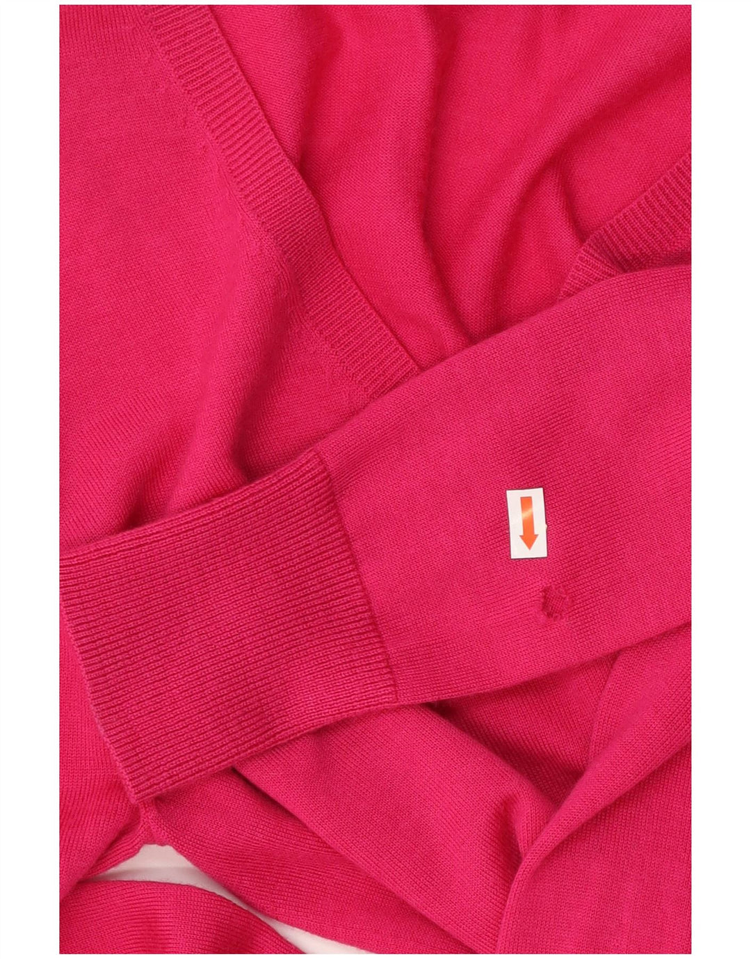 Lyle & Scott Dame V-hals sweater UK 10 Small Pink Merino Wool