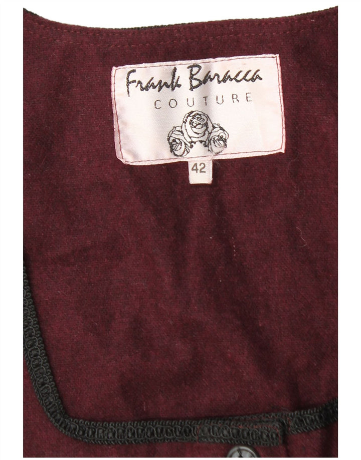 Vintage Dame Bubble Dress IT 42 Medium Burgundy