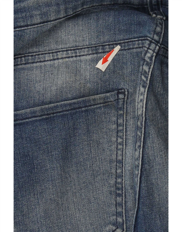 Zara Herre Distressed Slim Jeans EU 40 Medium W31 L28 Blue Colourblock