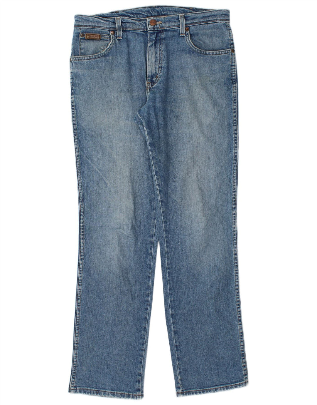 WRANGLER Herre Texas Stretch Straight Jeans W33 L32 Blå Bomuld