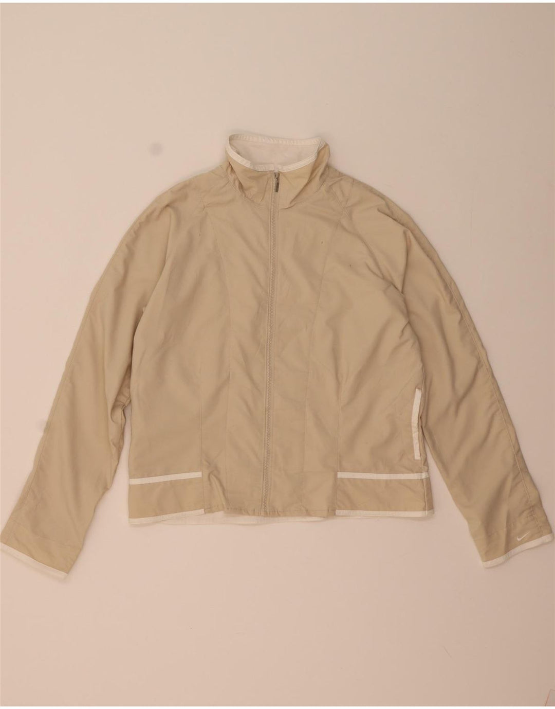 Nike træningsdragt topjakke til kvinder US 12/14 Stor beige polyester