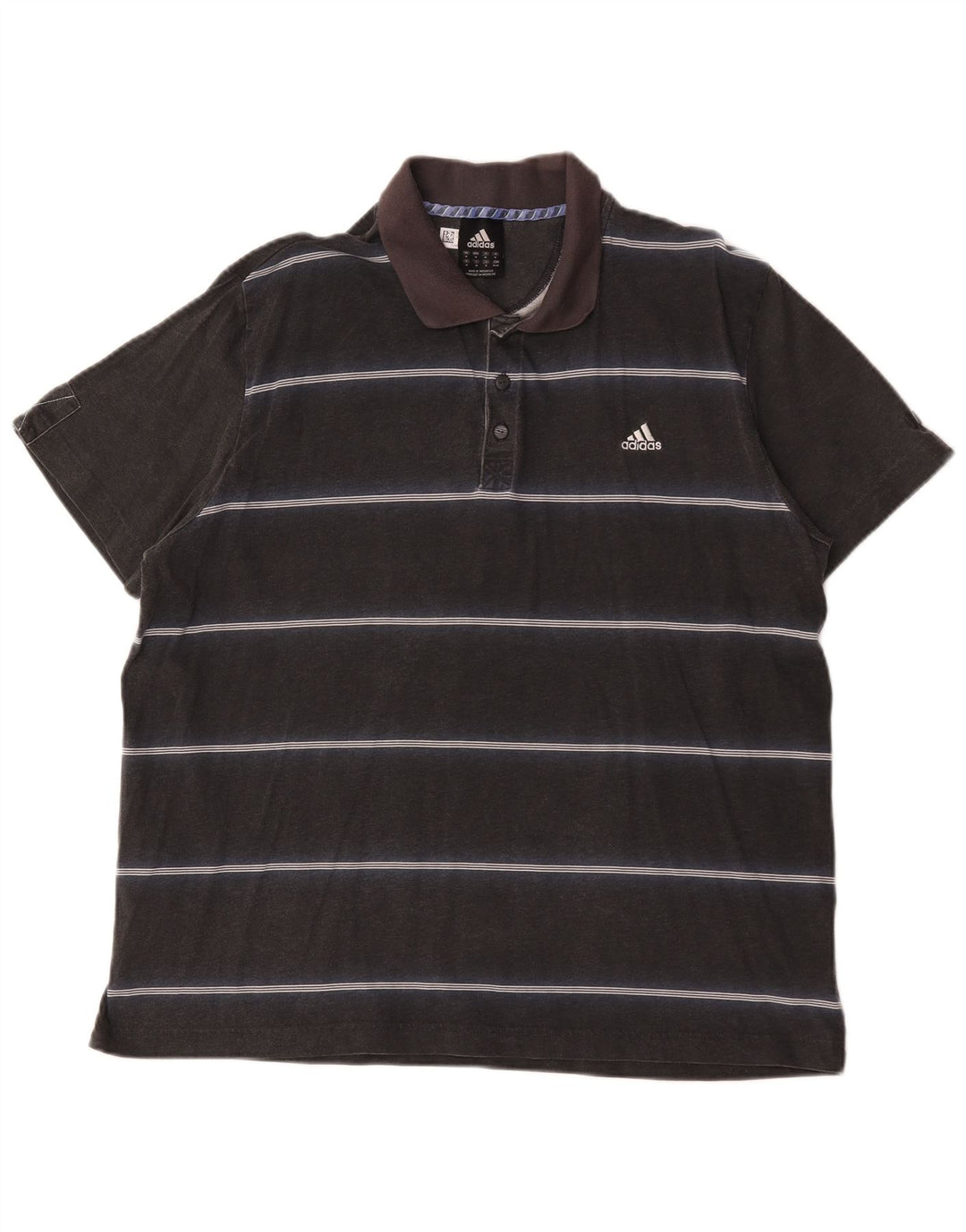 Adidas Poloshirt til mænd mellem sort stribet bomuld