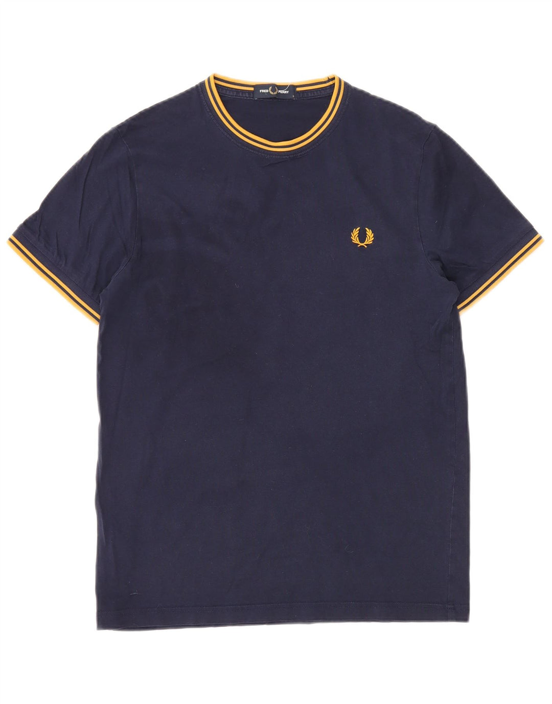 Fred Perry Herre T-shirt Top Lille marineblå bomuld
