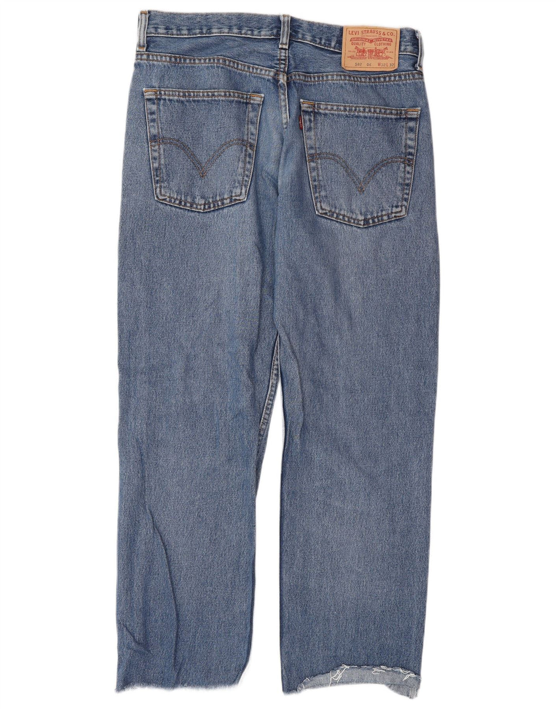 Levi's Herre 582 Straight Jeans W32 L28 Blå Bomuld