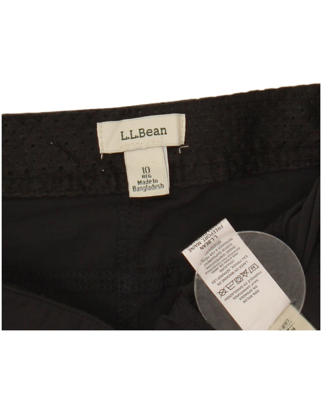 L.L.Bean Dame Cargo Shorts US 10 Large W32 Sort Nylon