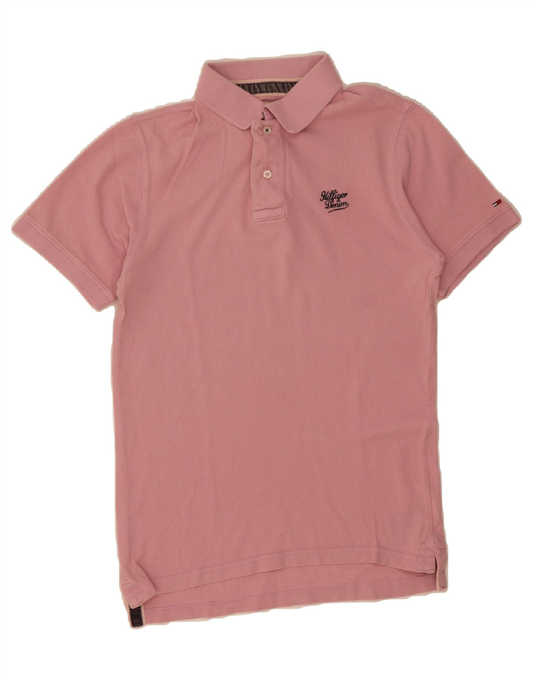 TOMMY HILFIGER Mens Polo Shirt Medium Pink Cotton Vintage Tommy Hilfiger and Second-Hand Tommy Hilfiger from Messina Hembry 