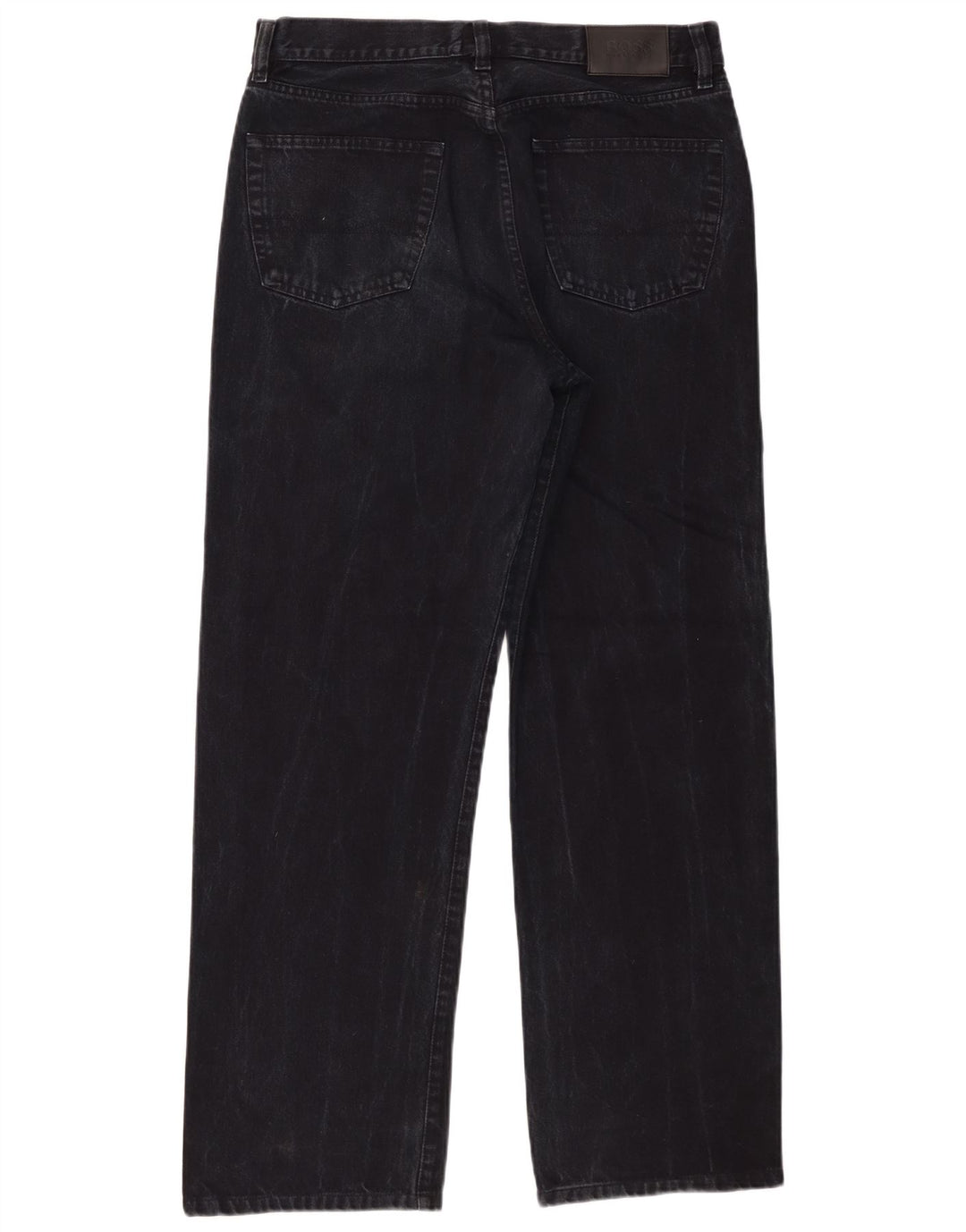 Hugo Boss Straight Jeans til mænd W34 L30 Sort bomuld