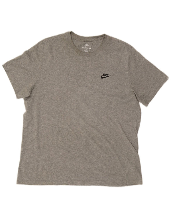 Nike T-shirt top til mænd XL Grå bomuld
