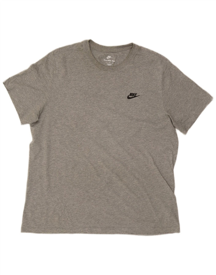 Nike T-shirt top til mænd XL Grå bomuld