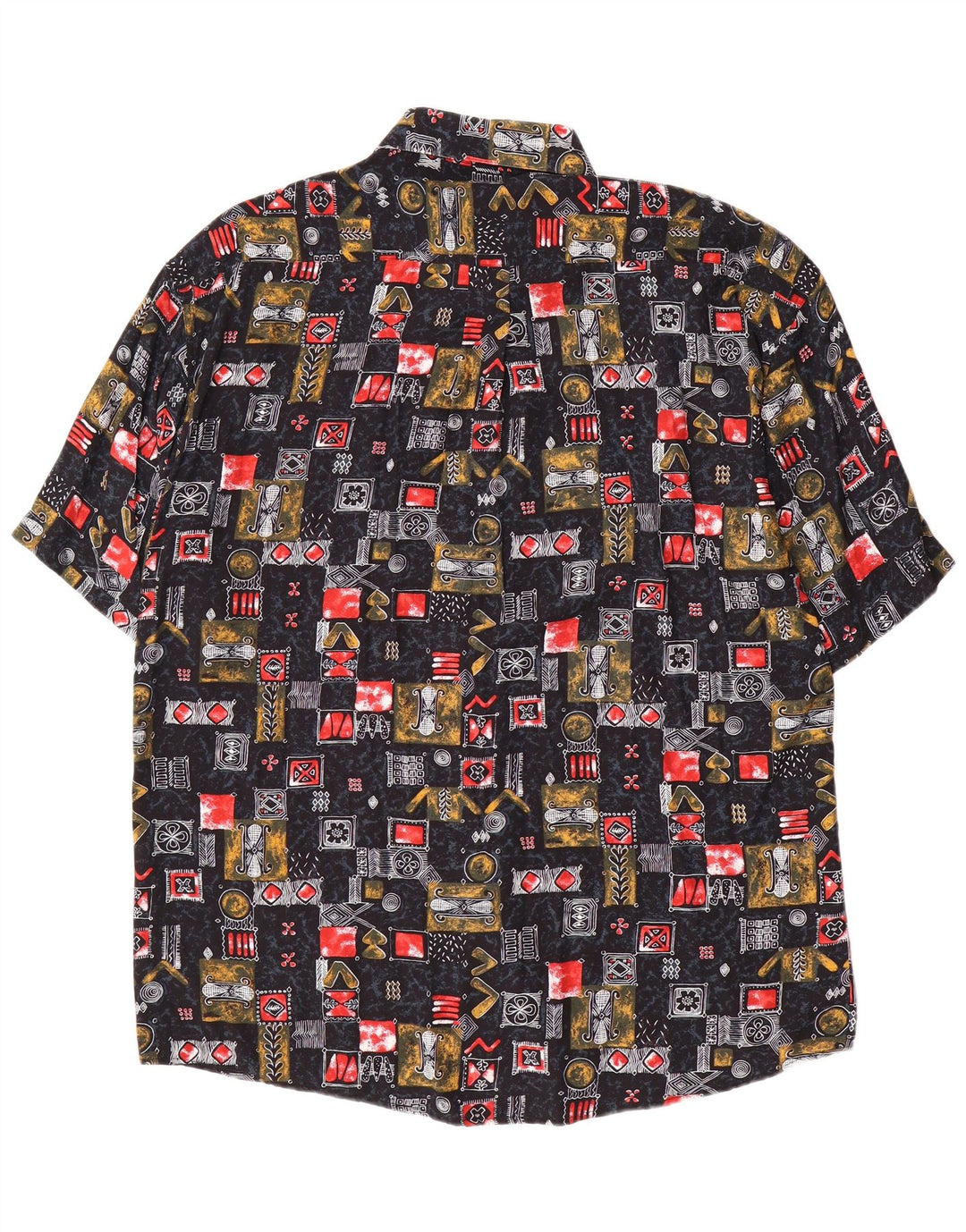 Tipo' S Kortærmet Herreskjorte XL Sort Patchwork Viscose