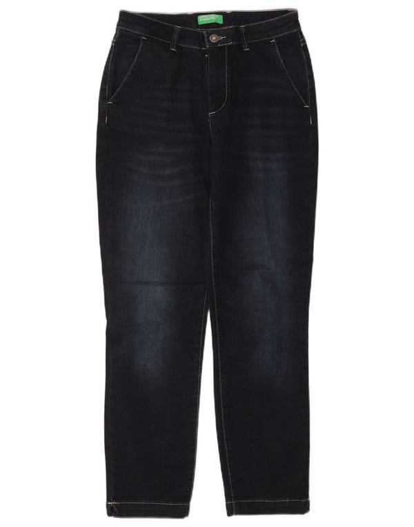Benetton Dame Slim Jeans UK 6 XS W24 L26 Marineblå Bomuld