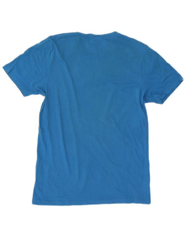 Jack & Jones Herre Slim Fit Grafisk T-Shirt Top Stor Blå Bomuld