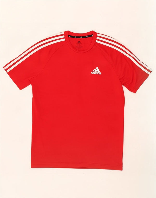 Adidas Herre Aeroready T-Shirt Top Lille Rød Polyester