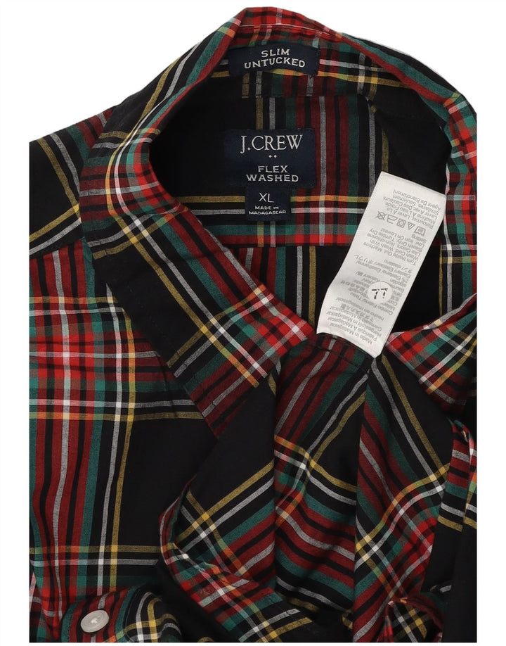 J. Crew Herreskjorte XL Sort Plaid Bomuld