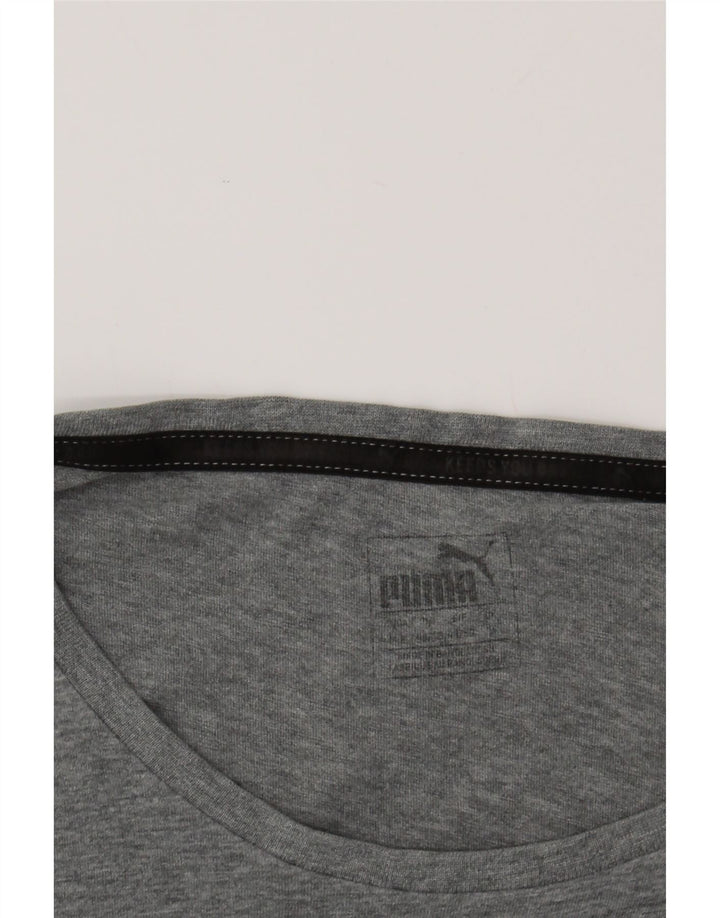 PUMA Mens Graphic T-Shirt Top Medium Grey Vintage Puma and Second-Hand Puma from Messina Hembry 