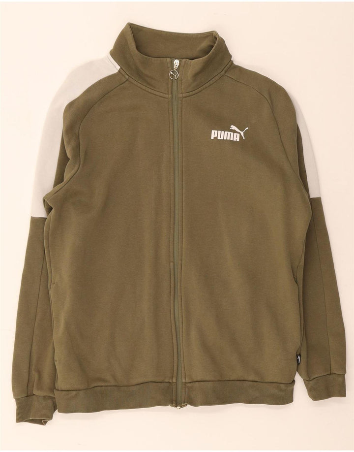 Puma Træningsdragt til mænd Topjakke Medium Khaki Colourblock Bomuld