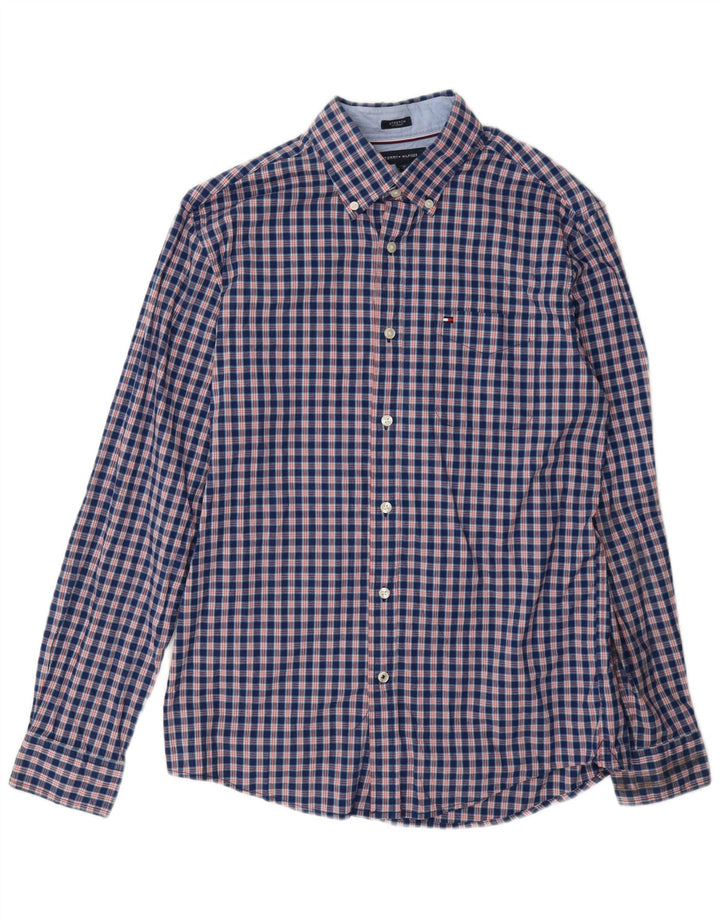 Tommy Hilfiger Herreskjorte Medium Navyblå ternet bomuld