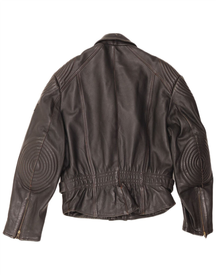 MQP Herre Motorcykel Læder Biker Jacket IT 52 XL Sort