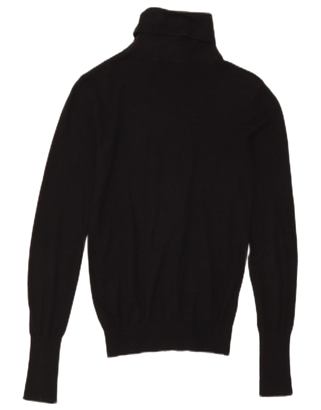 Zara Dame Roll Neck Jumper Sweater UK 10 Small Black Modal