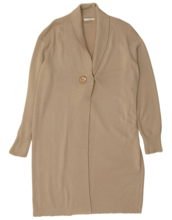 Marks & Spencer Dame Shawl Neck Longline Cardigan Sweater UK 18 XL Beige