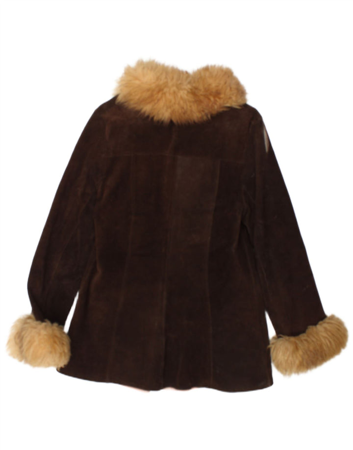 Vintage dame ruskindsjakke UK 12 Medium Brown