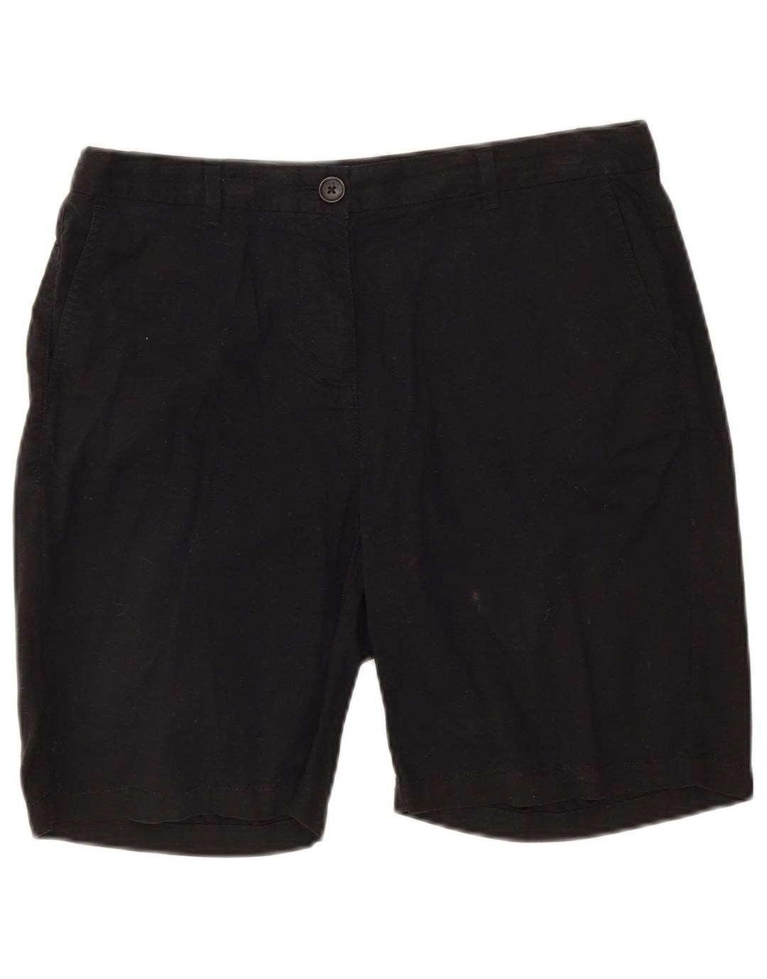 Marks & Spencer Chino Shorts til kvinder UK 12 Medium W30 Sort Bomuld