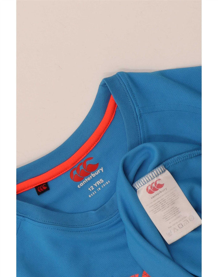 Canterbury Boys Grafisk T-Shirt Top 11-12 År Blå Polyester