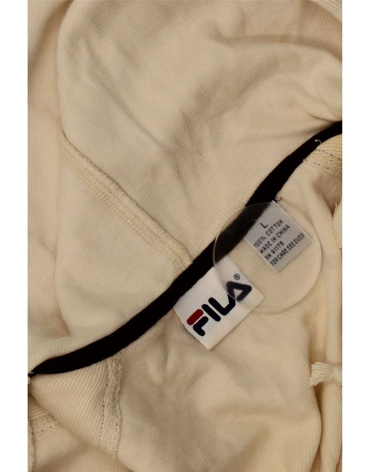 Fila Herre Hættetrøje Langærmet Stor Beige Bomuld