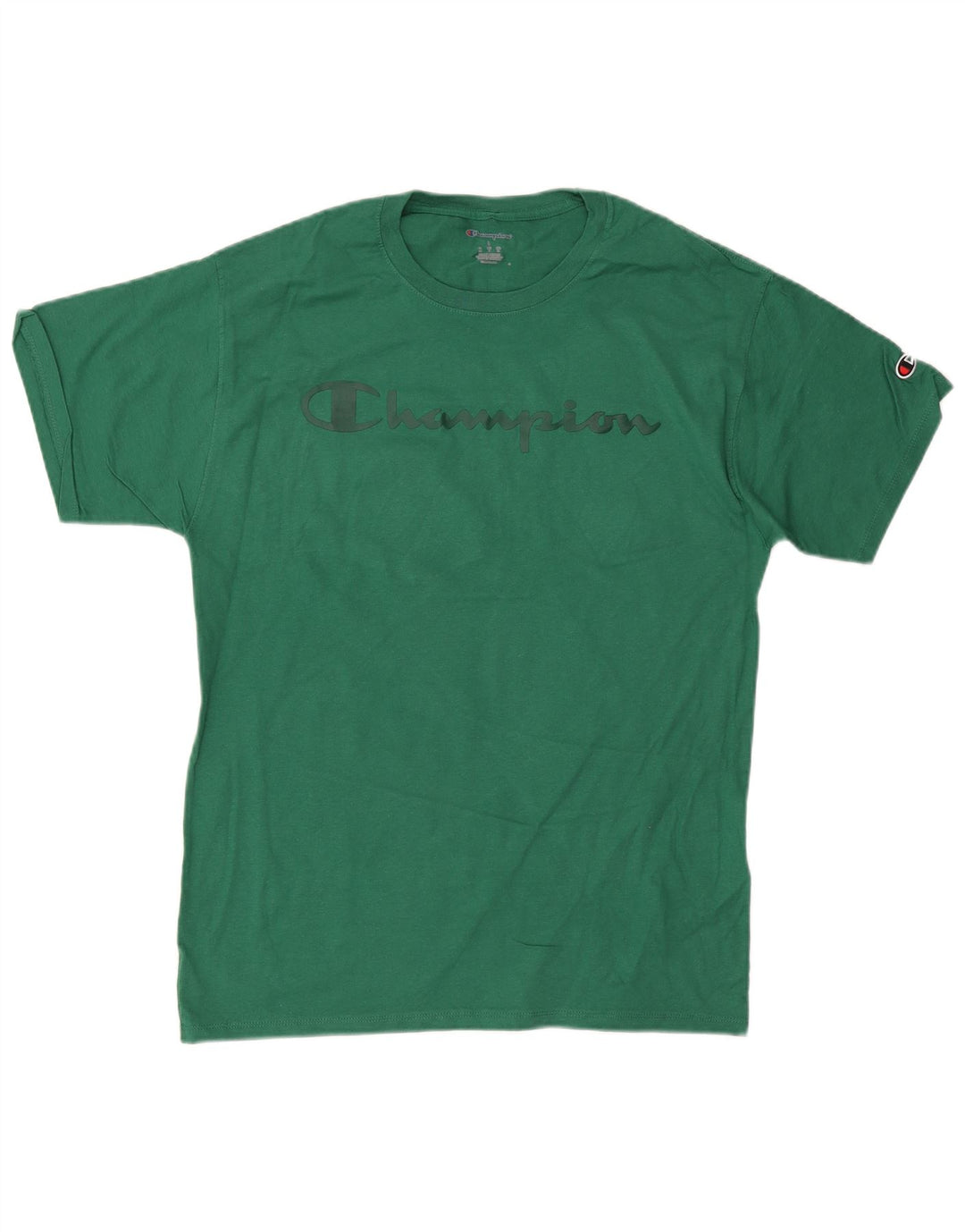 Champion Herre Grafisk T-Shirt Top Stor Grøn Bomuld